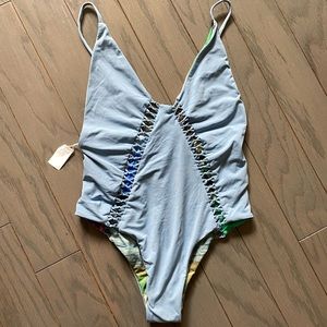 San Lorenzo Deep Plunge Reversible One Piece